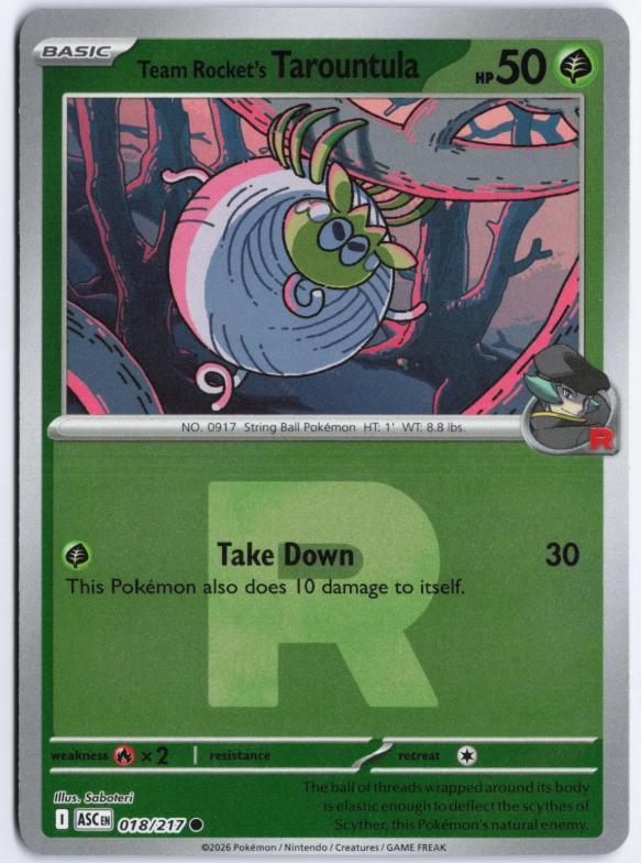 Team Rocket's Tarountula [Reverse Holo]